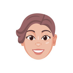 Isolated colored avatar of a girl