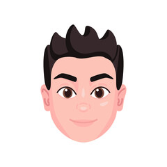 Isolated colored avatar of a man