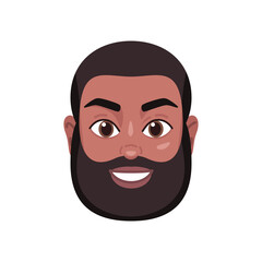 Isolated colored avatar of a man with a beard