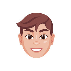 Isolated colored avatar of a girl