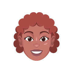 Isolated colored avatar of an afroamerican girl