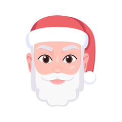 Isolated colored avatar of a man with a christmas related hat