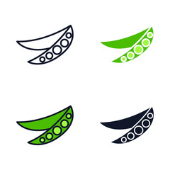 Peas icon symbol template for graphic and web design collection logo vector illustration