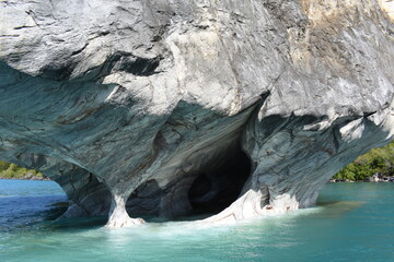 Marble Cathedrals, General Carrera Lake, Natural formations, Chile. 