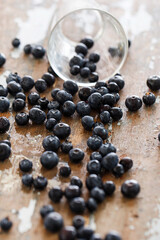 Delicious blueberries on the table