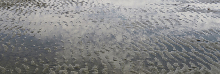 Reflections in the wet beach sand #2