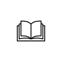 Book icon. open book sign and symbol. ebook icon