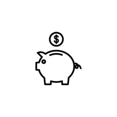 Piggy bank icon. piggy money sign and symbol