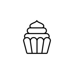 Cup cake icon. Cup cake sign and symbol