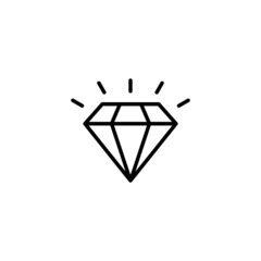 Diamond icon. diamond gems sign and symbol
