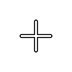 Fototapeta premium Plus Icon. Add plus sign and symbol
