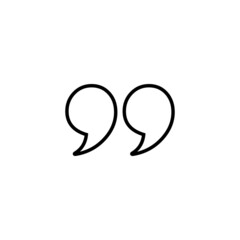 Quote icon. Quotation mark sign and symbol