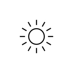 Sun icon. Brightness sign and symbol.