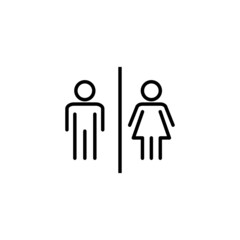 Toilet icon. Girls and boys restrooms sign and symbol. bathroom sign. wc, lavatory