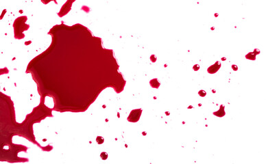 Blood on white background
