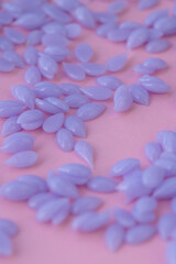 Set of depilation and beauty on blue spring removal waxing.