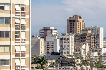 Fototapeta na wymiar buildings in the Leblon neighborhood in Rio de Janeiro, Brazil.