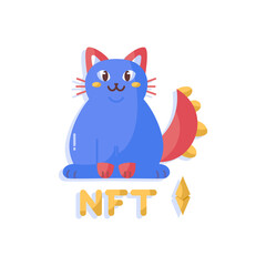Isolated NFT icon Digital transaction concept Vecto