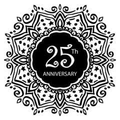 25th years anniversary celebration design.