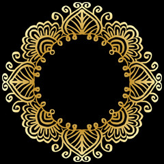 Luxury Mandala Frame Background Circle Ornament