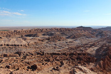 Fototapeta na wymiar Atacama Desert, Chile. Altiplano, mountains, lake and wild nature. Moon Valley