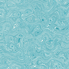 Aegean teal mottled swirl marble nautical texture background. Summer coastal living style home decor. Liquid fluid blue water flow effect dyed textile seamless pattern.