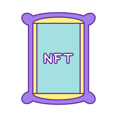 Isolated NFT icon Digital transaction concept Vecto