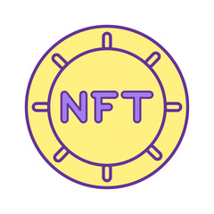 Isolated NFT icon Digital transaction concept Vecto