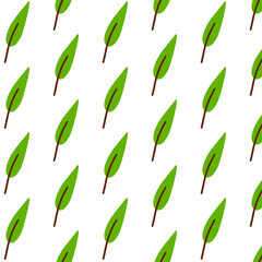 Vector hand drawn Autumn leaves seamless pattern on white background. Decorative doodle leaves. Cartoon scribble leaf icon for wedding design, wrapping, textiles, clothing, ornate and greeting cards