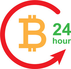 Obraz premium Bitcoin icon