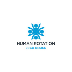 Obraz premium HUMAN ROTATION LOGO DESIGN VECTOR