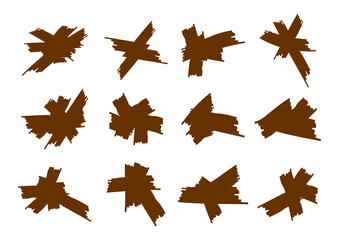 Brush strokes. Vector paintbrushes set. Grunge design elements