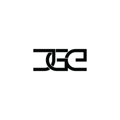 jge letter original monogram logo design