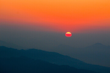sunrise over the mountains