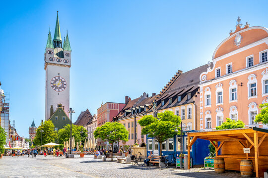 Theresienplatz, Straubing, Bayern, Deutschland 