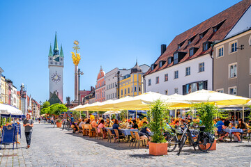 Theresienplatz, Straubing, Bayern, Deutschland 