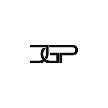 jgp letter initial monogram logo design