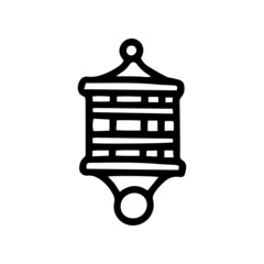 fishing cage feeder line vector doodle simple icon