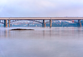 Fototapeta na wymiar Bridges on the big river