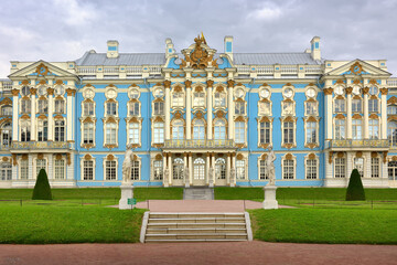 Facade of the Catherine Palace in Pushkin