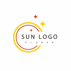 Sun Logo Design Template, abstract creative sun icon