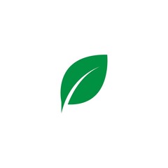 green leaf logo icon design illustration vector