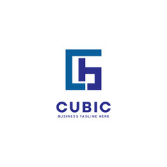 Creative Cubic Logo with letters C and B