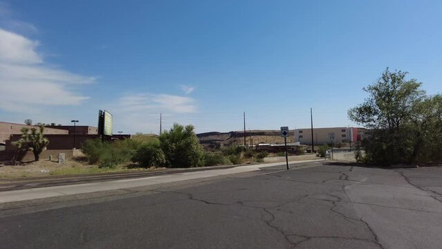 Driving Plate Route 66 Kingman Arizona Eastbound Multicam Set 01 Front View USA