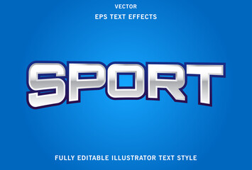 editable blue sports text effect. blue and silver gradient color text effect