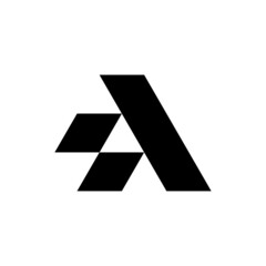 Letter A light bolt flash logo template