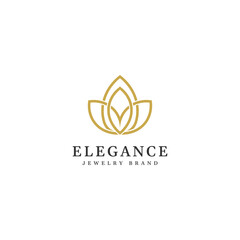 Abstract elegant flower logo icon vector design. Universal creative premium symbol. Graceful gem boutique sign vector.