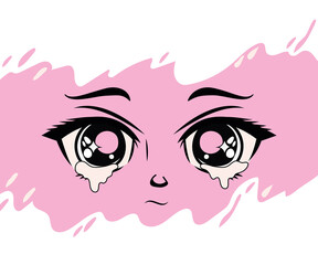 crying anime eyes