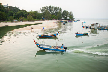 Fishermen in Penang,Malaysia.