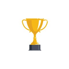 golden trophy vector illustration design